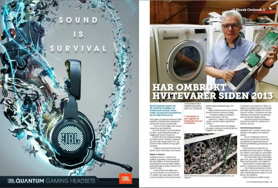 Artikkelen ble første gang publisert i papirutgaven av fagbladet Elektronikkbransjen nr. 5/2020, som ble distribuert 12 oktober. Her kan du lese artikkelen og bla gjennom digitalutgaven av bladet. Du kan lese alle utgaver av bladet digitalt, fra og med nr. 1/1937, på elektronikkbransjen.no/historiskarkiv. Artikkelen ble første gang publisert i papirutgaven av fagbladet Elektronikkbransjen nr. 5/2020, som ble distribuert 12 oktober. Her kan du lese artikkelen og bla gjennom digitalutgaven av bladet. Du kan lese alle utgaver av bladet digitalt, fra og med nr. 1/1937, på elektronikkbransjen.no/historiskarkiv.