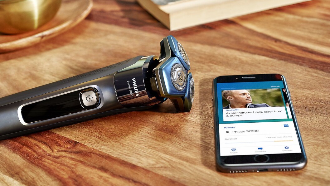 Philips Shaver 7000 har Motion Control-sensoren, som via en app lærer brukeren hvordan barberingen er mest skåsom og effektiv. Foto: Philips. Philips Shaver 7000 har Motion Control-sensoren, som via en app lærer brukeren hvordan barberingen er mest skåsom og effektiv. Foto: Philips.