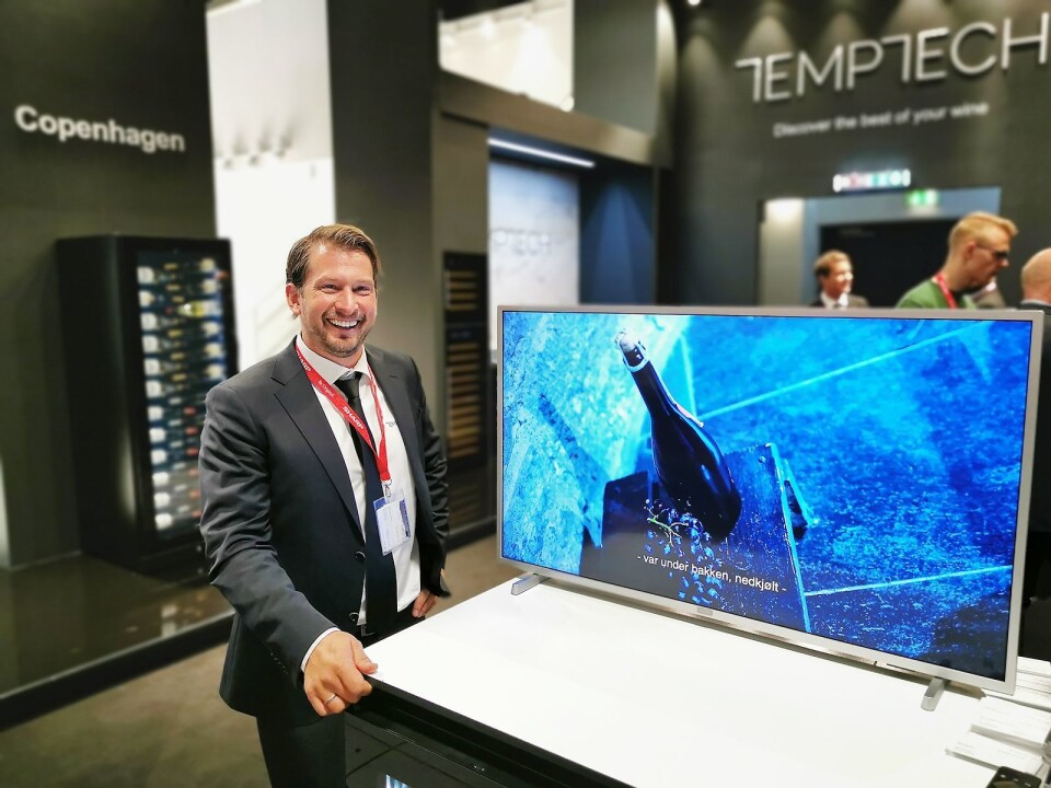 Finalist: Christoffer Hamer i Temptech på IFA 2019. Foto: Stian Sønsteng.
