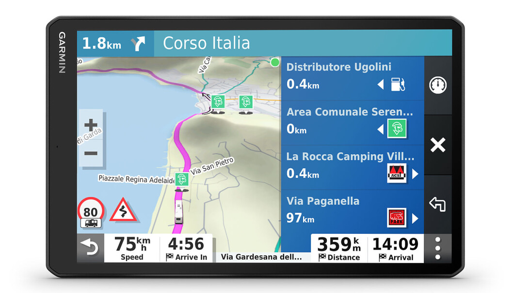Garmin Camper 1090. Foto: Garmin Garmin Camper 1090. Foto: Garmin