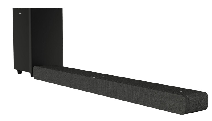 TCL presenterte også sin nye TS8132 lydplanke med Dolby Atmos. Foto: TCL TCL presenterte også sin nye TS8132 lydplanke med Dolby Atmos. Foto: TCL