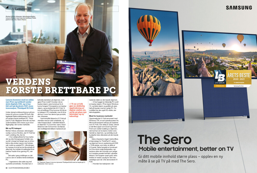 Artikkelen ble første gang publisert i papirutgaven av fagbladet Elektronikkbransjen nr. 1/2021, som ble distribuert 22 februar. <a target="_blank" href="https://www.mypaper.se/html5/customer/248/13093/?page=32">Her kan du lese artikkelen</a> og bla gjennom digitalutgaven av bladet. Du kan lese alle utgaver av bladet digitalt, fra og med nr. 1/1937, på <a href="https://www.elektronikkbransjen.no/historiskarkiv" target="_blank">elektronikkbransjen.no/historiskarkiv</a>. Artikkelen ble første gang publisert i papirutgaven av fagbladet Elektronikkbransjen nr. 1/2021, som ble distribuert 22 februar. <a target="_blank" href="https://www.mypaper.se/html5/customer/248/13093/?page=32">Her kan du lese artikkelen</a> og bla gjennom digitalutgaven av bladet. Du kan lese alle utgaver av bladet digitalt, fra og med nr. 1/1937, på <a href="https://www.elektronikkbransjen.no/historiskarkiv" target="_blank">elektronikkbransjen.no/historiskarkiv</a>.