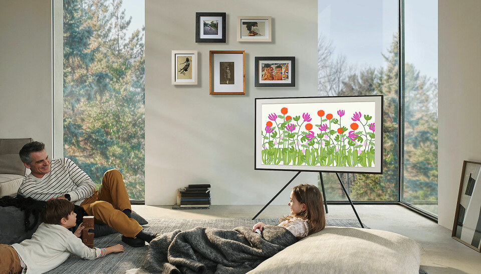 Kunst-TVen The Frame har blitt tynnere og fått flere designvalg. Foto: Samsung
