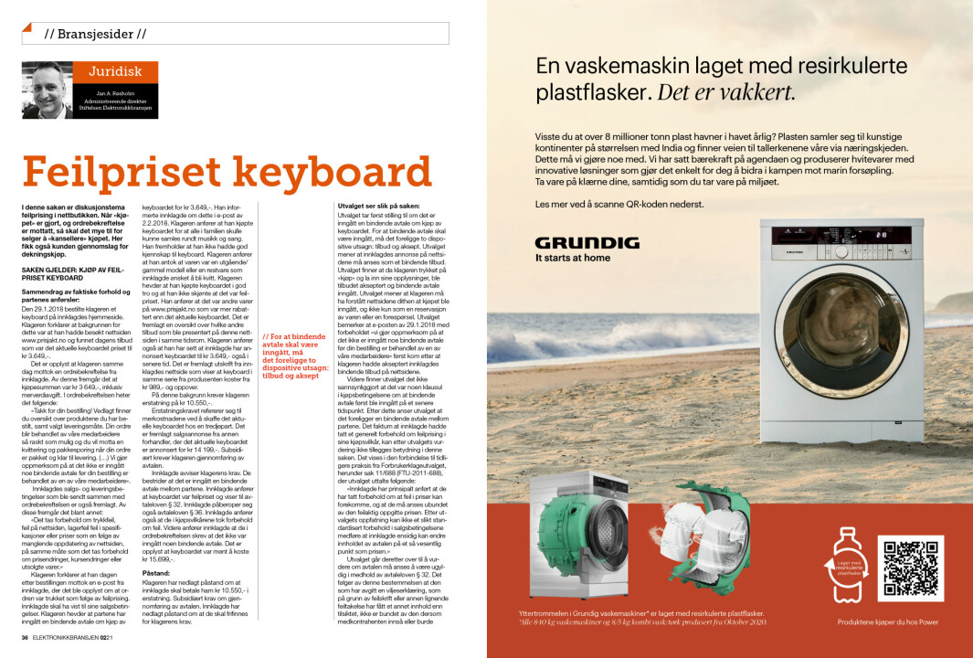 Artikkelen ble første gang publisert i papirutgaven av fagbladet Elektronikkbransjen nr. 2/2021, som ble distribuert 19 april. <a target="_blank" href="https://www.mypaper.se/html5/customer/248/13163/?page=36" aria-label="">Her kan du lese artikkelen</a> og bla gjennom digitalutgaven av bladet. Du kan lese alle utgaver av bladet digitalt, fra og med nr. 1/1937, på <a target="_blank" href="https://www.elektronikkbransjen.no/historiskarkiv" aria-label="">elektronikkbransjen.no/historiskarkiv</a>. Artikkelen ble første gang publisert i papirutgaven av fagbladet Elektronikkbransjen nr. 2/2021, som ble distribuert 19 april. <a target="_blank" href="https://www.mypaper.se/html5/customer/248/13163/?page=36" aria-label="">Her kan du lese artikkelen</a> og bla gjennom digitalutgaven av bladet. Du kan lese alle utgaver av bladet digitalt, fra og med nr. 1/1937, på <a target="_blank" href="https://www.elektronikkbransjen.no/historiskarkiv" aria-label="">elektronikkbransjen.no/historiskarkiv</a>.