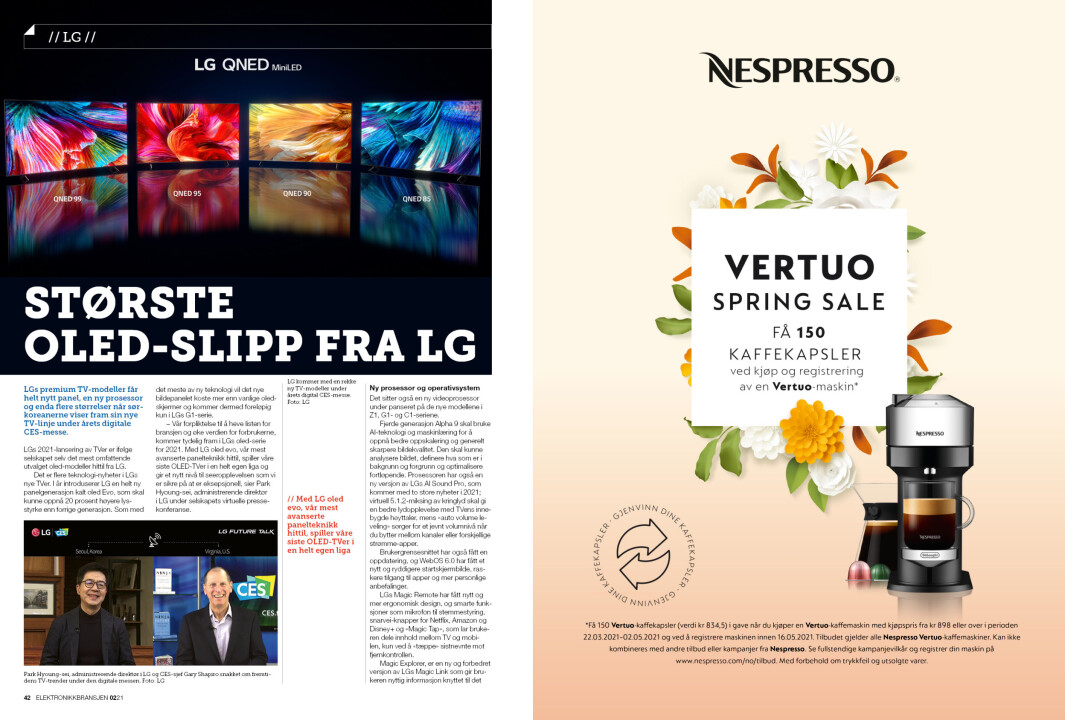 Artikkelen ble første gang publisert i papirutgaven av fagbladet Elektronikkbransjen nr. 2/2021, som ble distribuert 19 april. <a target="_blank" href="https://www.mypaper.se/html5/customer/248/13163/?page=42" aria-label="">Her kan du lese artikkelen</a> og bla gjennom digitalutgaven av bladet. Du kan lese alle utgaver av bladet digitalt, fra og med nr. 1/1937, på <a target="_blank" href="https://www.elektronikkbransjen.no/historiskarkiv" aria-label="">elektronikkbransjen.no/historiskarkiv</a>. Artikkelen ble første gang publisert i papirutgaven av fagbladet Elektronikkbransjen nr. 2/2021, som ble distribuert 19 april. <a target="_blank" href="https://www.mypaper.se/html5/customer/248/13163/?page=42" aria-label="">Her kan du lese artikkelen</a> og bla gjennom digitalutgaven av bladet. Du kan lese alle utgaver av bladet digitalt, fra og med nr. 1/1937, på <a target="_blank" href="https://www.elektronikkbransjen.no/historiskarkiv" aria-label="">elektronikkbransjen.no/historiskarkiv</a>.