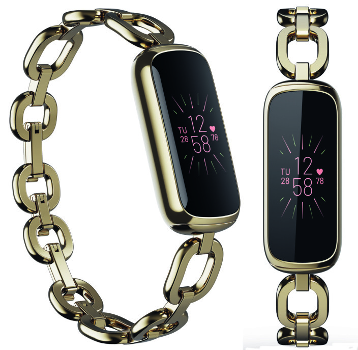 Fitbit har samarbeidet med smykkemerket Goranja på sin nye Luxe, som kommer med et armbånd i metall i spesialversjonen. Foto: Fitbit Fitbit har samarbeidet med smykkemerket Goranja på sin nye Luxe, som kommer med et armbånd i metall i spesialversjonen. Foto: Fitbit