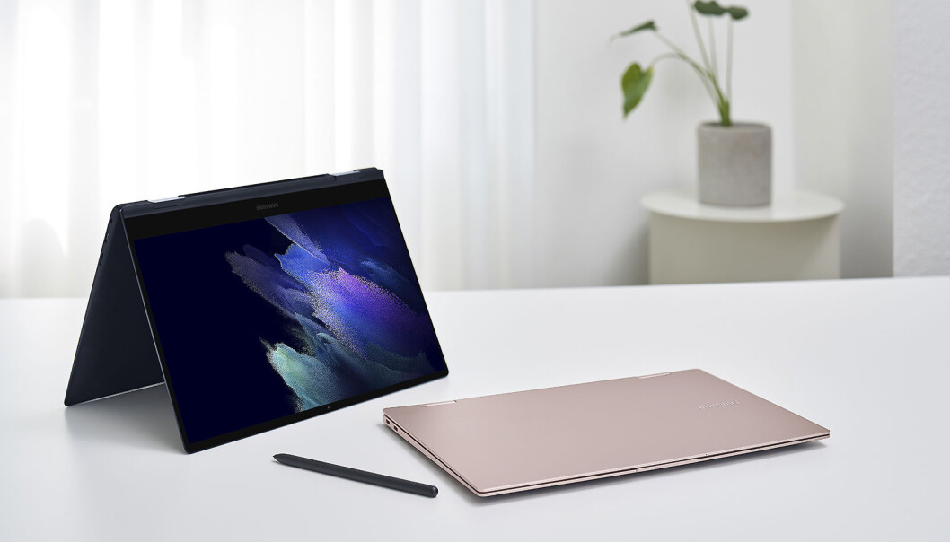 Galaxy Book Pro 360 kan også brukes i nettbrett-modus. Foto: Samsung Galaxy Book Pro 360 kan også brukes i nettbrett-modus. Foto: Samsung