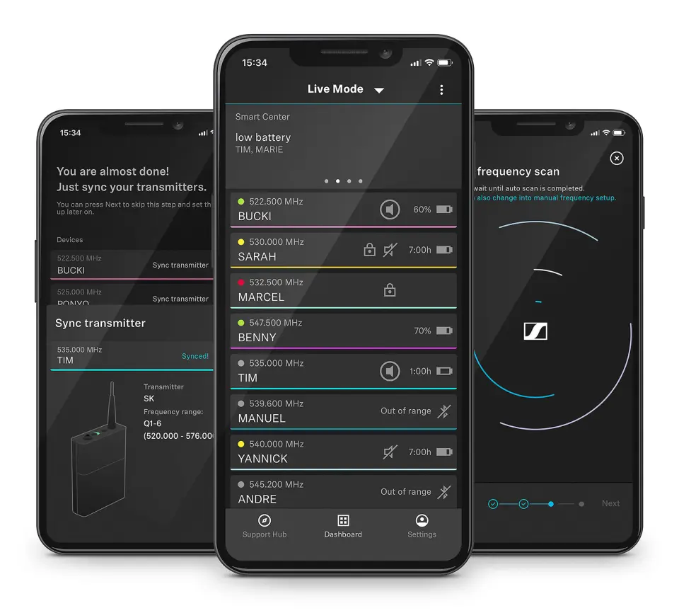 Sennheiser EW-D er appstyrt, med inntil 16 kanaler. Foto: Sennheiser Sennheiser EW-D er appstyrt, med inntil 16 kanaler. Foto: Sennheiser
