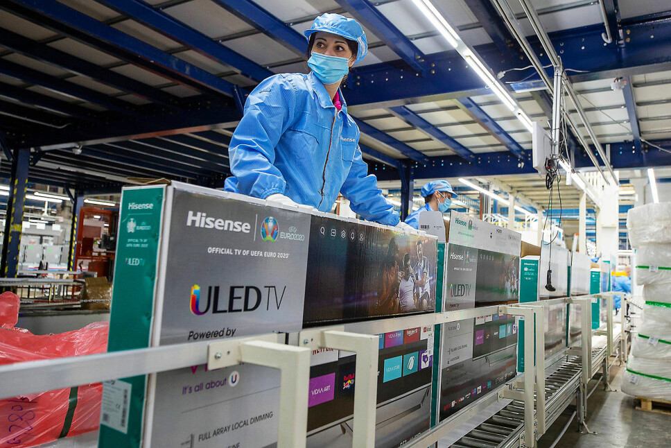 I januar startet Hisense Europe Electronic TV-produksjonen for det europeiske markedet ved fabrikken i Valenje i Slovenia. Foto: Hisense