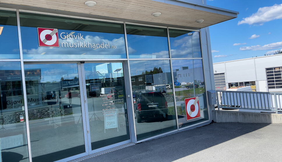 Gjøvik musikkhandel ligger i næringsområdet Kallerud på Gjøvik med gratis parkering rett utenfor døra. Foto: Stian Sønsteng