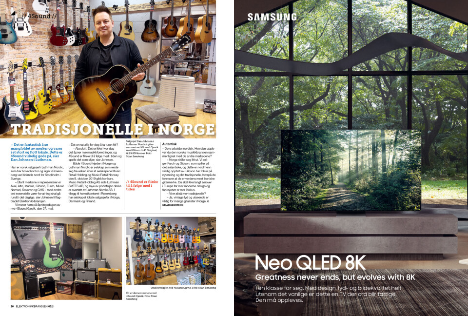 Artikkelen er tidligere publisert i papirutgaven av fagbladet Elektronikkbransjen nr. 3/2021, som ble distribuert 21. juni. Her kan du lese artikkelen og bla gjennom digitalutgaven av bladet. Du kan lese alle utgaver av bladet digitalt, fra og med nr. 1/1937, på elektronikkbransjen.no/historiskarkiv.