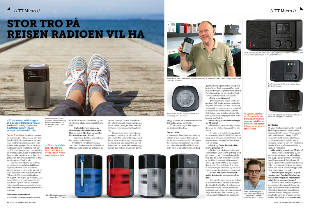 Artikkelen er tidligere publisert i papirutgaven av fagbladet Elektronikkbransjen nr. 3/2021, som ble distribuert 21. juni. <a target="_blank" href="https://www.mypaper.se/html5/customer/248/13229/?page=32" aria-label="">Her kan du lese artikkelen</a> og bla gjennom digitalutgaven av bladet. Du kan lese alle utgaver av bladet digitalt, fra og med nr. 1/1937, på <a href="https://www.elektronikkbransjen.no/historiskarkiv" target="_blank" aria-label="">elektronikkbransjen.no/historiskarkiv</a>. Artikkelen er tidligere publisert i papirutgaven av fagbladet Elektronikkbransjen nr. 3/2021, som ble distribuert 21. juni. <a target="_blank" href="https://www.mypaper.se/html5/customer/248/13229/?page=32" aria-label="">Her kan du lese artikkelen</a> og bla gjennom digitalutgaven av bladet. Du kan lese alle utgaver av bladet digitalt, fra og med nr. 1/1937, på <a href="https://www.elektronikkbransjen.no/historiskarkiv" target="_blank" aria-label="">elektronikkbransjen.no/historiskarkiv</a>.