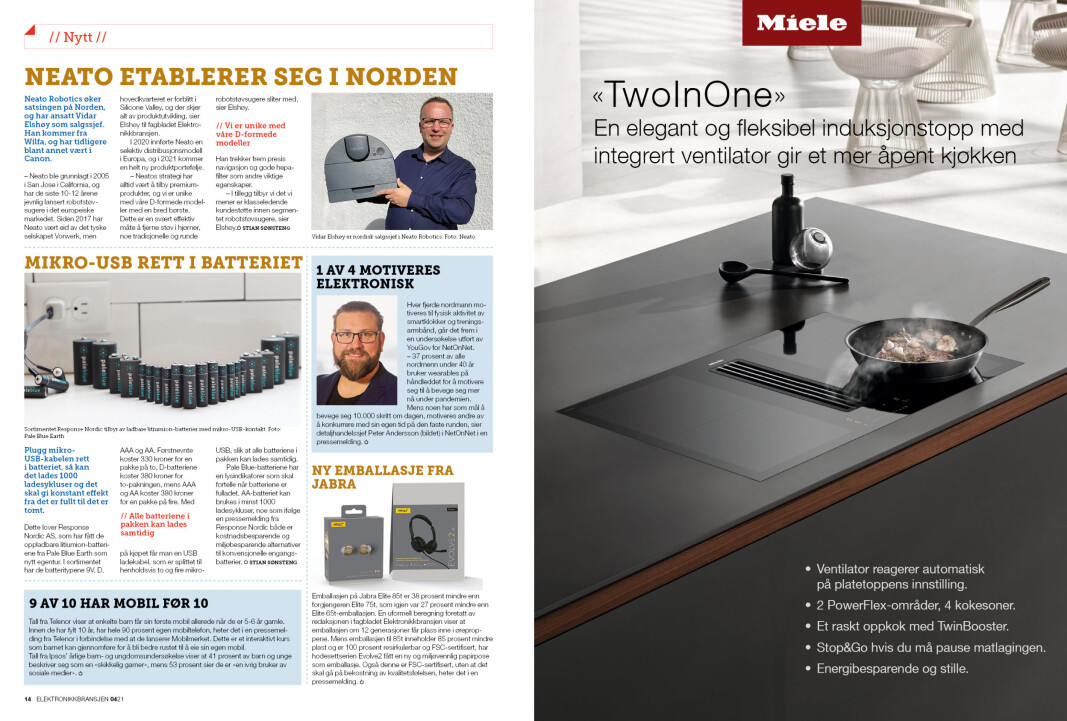 Artikkelen er tidligere publisert i papirutgaven av fagbladet Elektronikkbransjen nr. 4/2021, som ble distribuert 30. august. <a target="_blank" href="https://www.mypaper.se/html5/customer/248/13267/?page=14" aria-label="">Her kan du lese artikkelen</a> og bla gjennom digitalutgaven av bladet. Du kan lese alle utgaver av bladet digitalt, fra og med nr. 1/1937, på <a target="_blank" href="https://www.elektronikkbransjen.no/historiskarkiv" aria-label="">elektronikkbransjen.no/historiskarkiv</a>. Artikkelen er tidligere publisert i papirutgaven av fagbladet Elektronikkbransjen nr. 4/2021, som ble distribuert 30. august. <a target="_blank" href="https://www.mypaper.se/html5/customer/248/13267/?page=14" aria-label="">Her kan du lese artikkelen</a> og bla gjennom digitalutgaven av bladet. Du kan lese alle utgaver av bladet digitalt, fra og med nr. 1/1937, på <a target="_blank" href="https://www.elektronikkbransjen.no/historiskarkiv" aria-label="">elektronikkbransjen.no/historiskarkiv</a>.
