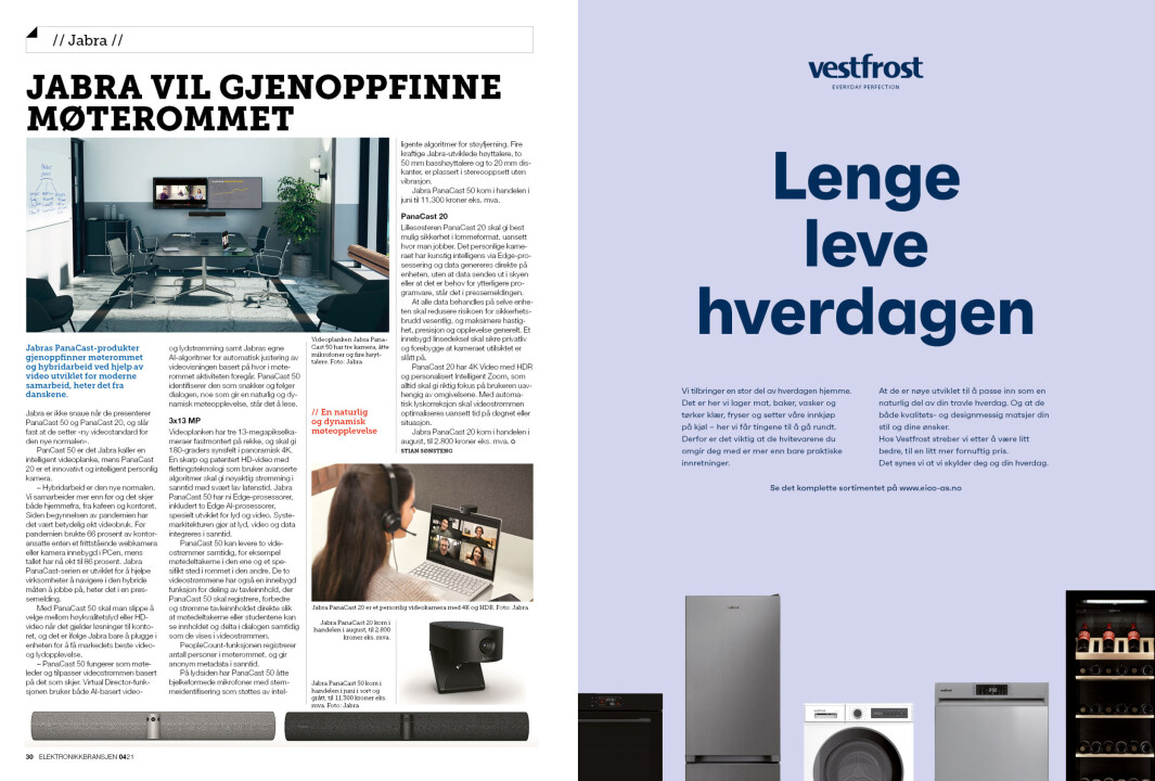 Artikkelen er tidligere publisert i papirutgaven av fagbladet Elektronikkbransjen nr. 4/2021, som ble distribuert 30. august. <a target="_blank" href="https://www.mypaper.se/html5/customer/248/13267/?page=30" aria-label="">Her kan du lese artikkelen</a> og bla gjennom digitalutgaven av bladet. Du kan lese alle utgaver av bladet digitalt, fra og med nr. 1/1937, på <a target="_blank" href="https://www.elektronikkbransjen.no/historiskarkiv" aria-label="">elektronikkbransjen.no/historiskarkiv</a>. Artikkelen er tidligere publisert i papirutgaven av fagbladet Elektronikkbransjen nr. 4/2021, som ble distribuert 30. august. <a target="_blank" href="https://www.mypaper.se/html5/customer/248/13267/?page=30" aria-label="">Her kan du lese artikkelen</a> og bla gjennom digitalutgaven av bladet. Du kan lese alle utgaver av bladet digitalt, fra og med nr. 1/1937, på <a target="_blank" href="https://www.elektronikkbransjen.no/historiskarkiv" aria-label="">elektronikkbransjen.no/historiskarkiv</a>.