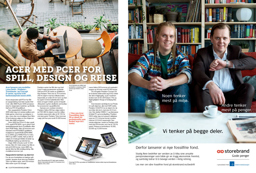 Artikkelen er tidligere publisert i papirutgaven av fagbladet Elektronikkbransjen nr. 4/2021, som ble distribuert 30. august. <a target="_blank" href="https://www.mypaper.se/html5/customer/248/13267/?page=44" aria-label="">Her kan du lese artikkelen</a> og bla gjennom digitalutgaven av bladet. Du kan lese alle utgaver av bladet digitalt, fra og med nr. 1/1937, på <a target="_blank" href="https://www.elektronikkbransjen.no/historiskarkiv" aria-label="">elektronikkbransjen.no/historiskarkiv</a>. Artikkelen er tidligere publisert i papirutgaven av fagbladet Elektronikkbransjen nr. 4/2021, som ble distribuert 30. august. <a target="_blank" href="https://www.mypaper.se/html5/customer/248/13267/?page=44" aria-label="">Her kan du lese artikkelen</a> og bla gjennom digitalutgaven av bladet. Du kan lese alle utgaver av bladet digitalt, fra og med nr. 1/1937, på <a target="_blank" href="https://www.elektronikkbransjen.no/historiskarkiv" aria-label="">elektronikkbransjen.no/historiskarkiv</a>.