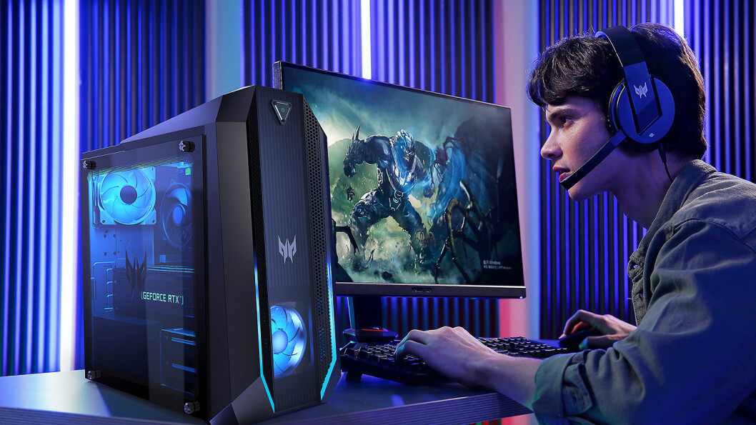 Den oppgraderte Predator Orion 3000 retter seg mot seriøse spillere som både gamer, strømmer og redigerer video. Foto: Acer Den oppgraderte Predator Orion 3000 retter seg mot seriøse spillere som både gamer, strømmer og redigerer video. Foto: Acer
