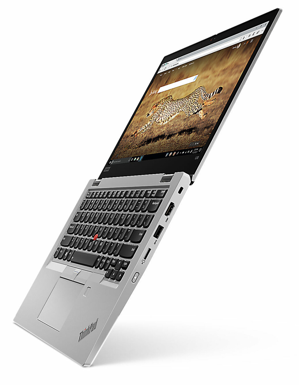 ThinkPad L13 Gen 2 kommer i svart og sølv, og inkluderer innebygd ThinkShield-sikkerhetsløsninger. Foto: Lenovo