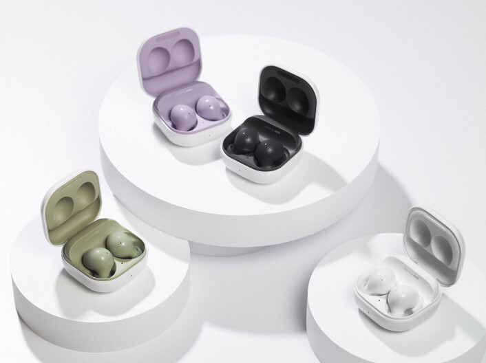 Galaxy Buds 2 kommer i samme farger som Flip Z 3. Foto: Samsung Galaxy Buds 2 kommer i samme farger som Flip Z 3. Foto: Samsung