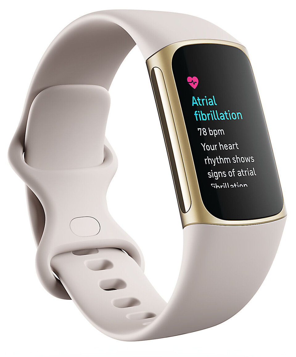 Fitbit Charge 5 kommer i tre ulike fargekombinasjoner, men det finnes mange ulike typer armbånd som tilbehør. Foto: Fitbit