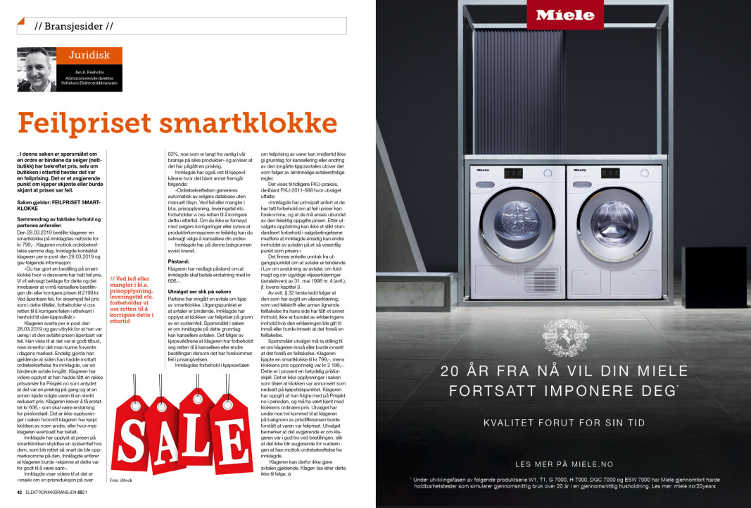 Artikkelen er tidligere publisert i papirutgaven av fagbladet Elektronikkbransjen nr. 5/2021, som ble distribuert 11. oktober. <a target="_blank" href="https://www.mypaper.se/html5/customer/248/13305/?page=42" aria-label="">Her kan du lese artikkelen</a> og bla gjennom digitalutgaven av bladet. Du kan lese alle utgaver av bladet digitalt, fra og med nr. 1/1937, på <a href="https://www.elektronikkbransjen.no/historiskarkiv" aria-label="" target="_blank">elektronikkbransjen.no/historiskarkiv</a>. Artikkelen er tidligere publisert i papirutgaven av fagbladet Elektronikkbransjen nr. 5/2021, som ble distribuert 11. oktober. <a target="_blank" href="https://www.mypaper.se/html5/customer/248/13305/?page=42" aria-label="">Her kan du lese artikkelen</a> og bla gjennom digitalutgaven av bladet. Du kan lese alle utgaver av bladet digitalt, fra og med nr. 1/1937, på <a href="https://www.elektronikkbransjen.no/historiskarkiv" aria-label="" target="_blank">elektronikkbransjen.no/historiskarkiv</a>.