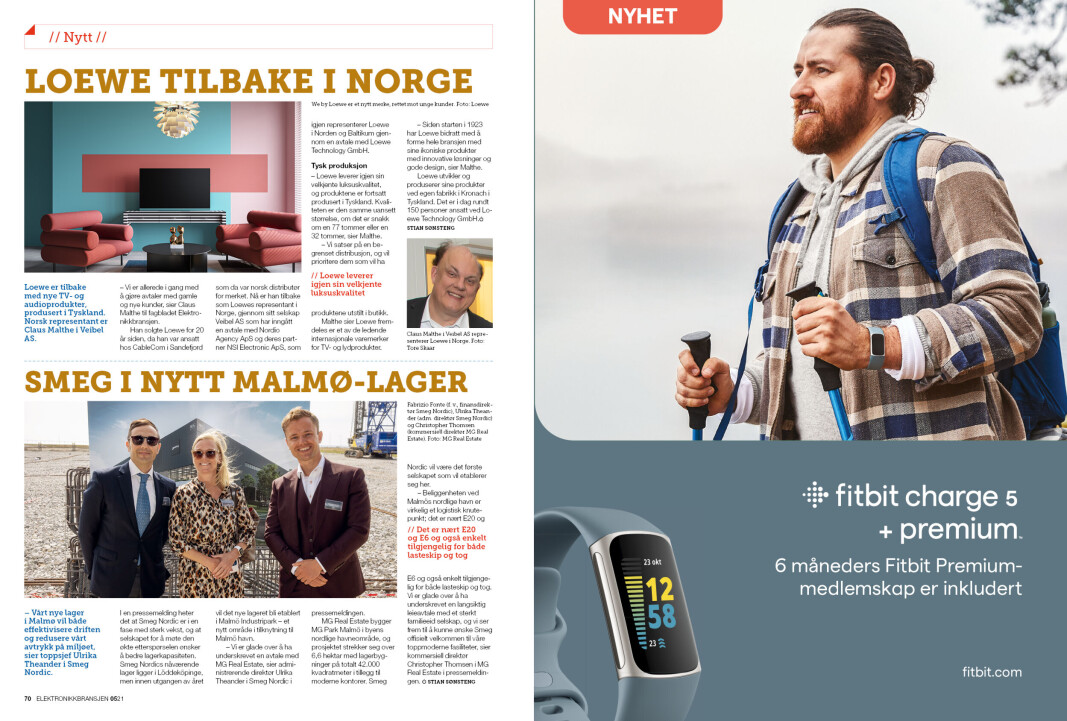 Artikkelen er tidligere publisert i papirutgaven av fagbladet Elektronikkbransjen nr. 5/2021, som ble distribuert 11. oktober. <a target="_blank" href="https://www.mypaper.se/html5/customer/248/13305/?page=70" aria-label="">Her kan du lese artikkelen</a> og bla gjennom digitalutgaven av bladet. Du kan lese alle utgaver av bladet digitalt, fra og med nr. 1/1937, på <a target="_blank" href="https://www.elektronikkbransjen.no/historiskarkiv" aria-label="">elektronikkbransjen.no/historiskarkiv</a>. Artikkelen er tidligere publisert i papirutgaven av fagbladet Elektronikkbransjen nr. 5/2021, som ble distribuert 11. oktober. <a target="_blank" href="https://www.mypaper.se/html5/customer/248/13305/?page=70" aria-label="">Her kan du lese artikkelen</a> og bla gjennom digitalutgaven av bladet. Du kan lese alle utgaver av bladet digitalt, fra og med nr. 1/1937, på <a target="_blank" href="https://www.elektronikkbransjen.no/historiskarkiv" aria-label="">elektronikkbransjen.no/historiskarkiv</a>.