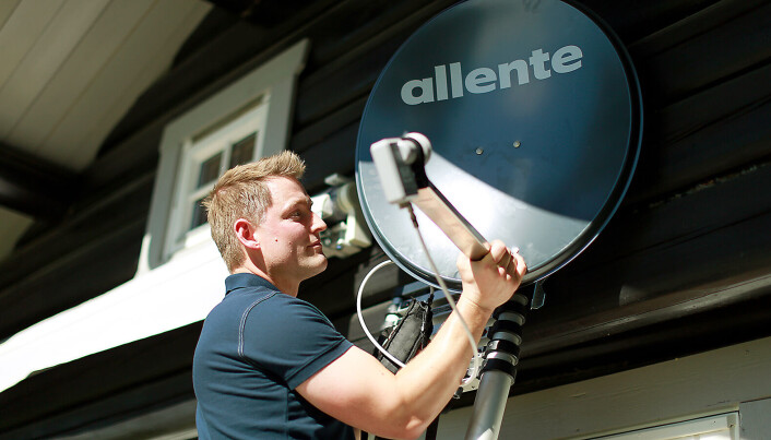 Også Allentes parabolkunder får gratis montering i abonnementet. Foto: Allente Også Allentes parabolkunder får gratis montering i abonnementet. Foto: Allente