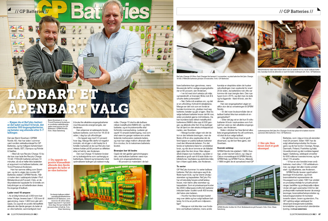 Artikkelen er tidligere publisert i papirutgaven av fagbladet Elektronikkbransjen nr. 6/2021, som ble distribuert 23. november. <a target="_blank" href="https://www.mypaper.se/html5/customer/248/13355/?page=86" aria-label="">Her kan du lese artikkelen</a> og bla gjennom digitalutgaven av bladet. Du kan lese alle utgaver av bladet digitalt, fra og med nr. 1/1937, på <a target="_blank" href="https://www.elektronikkbransjen.no/historiskarkiv" aria-label="">elektronikkbransjen.no/historiskarkiv</a>. Artikkelen er tidligere publisert i papirutgaven av fagbladet Elektronikkbransjen nr. 6/2021, som ble distribuert 23. november. <a target="_blank" href="https://www.mypaper.se/html5/customer/248/13355/?page=86" aria-label="">Her kan du lese artikkelen</a> og bla gjennom digitalutgaven av bladet. Du kan lese alle utgaver av bladet digitalt, fra og med nr. 1/1937, på <a target="_blank" href="https://www.elektronikkbransjen.no/historiskarkiv" aria-label="">elektronikkbransjen.no/historiskarkiv</a>.
