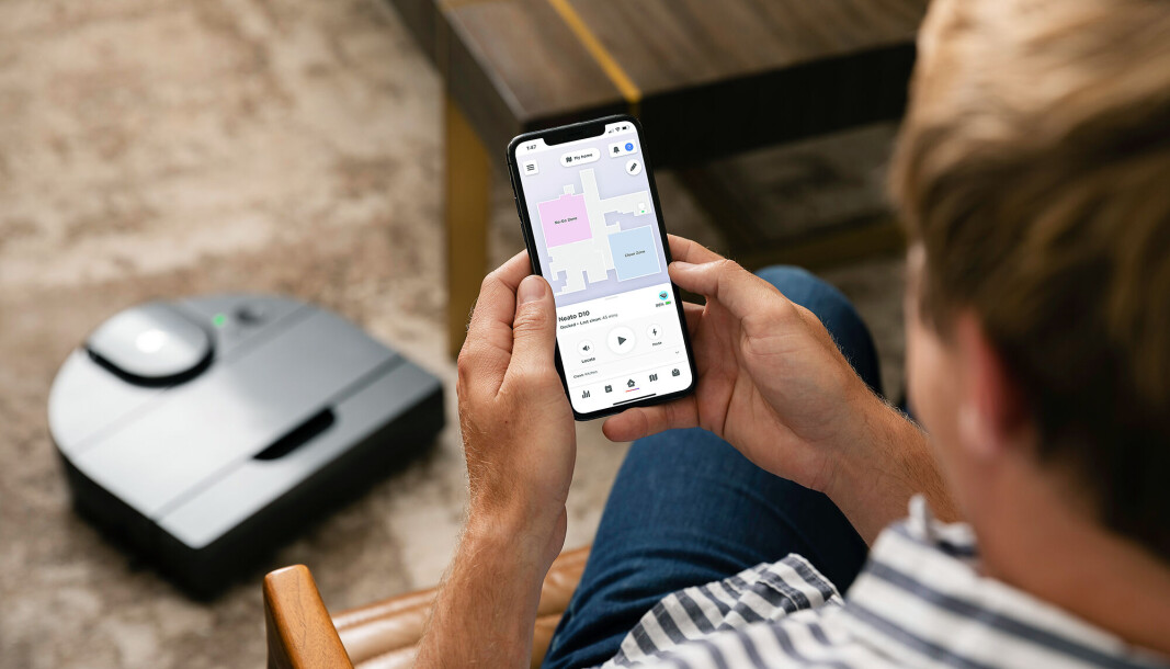 My Neato-appen gjør det mulig å sette opp hvilke rom som skal støvsuges og ikke. Rommene registreres via laserteknologi. Foto: Neato My Neato-appen gjør det mulig å sette opp hvilke rom som skal støvsuges og ikke. Rommene registreres via laserteknologi. Foto: Neato