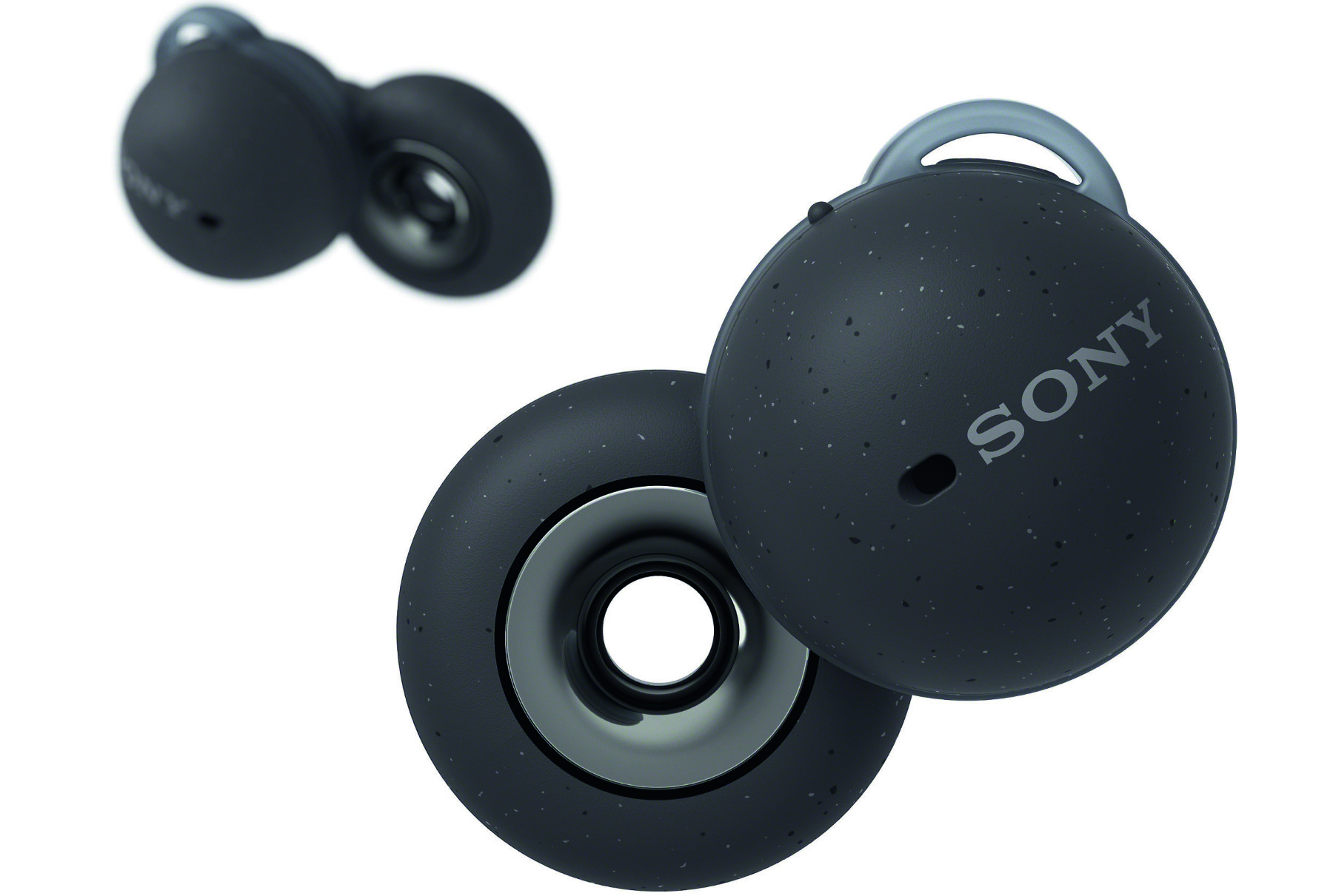 En åpning i driveren på 12mm sørger for at lyden fra omgivelsene alltid slipper gjennom med LinkBuds. Foto: Sony En åpning i driveren på 12mm sørger for at lyden fra omgivelsene alltid slipper gjennom med LinkBuds. Foto: Sony