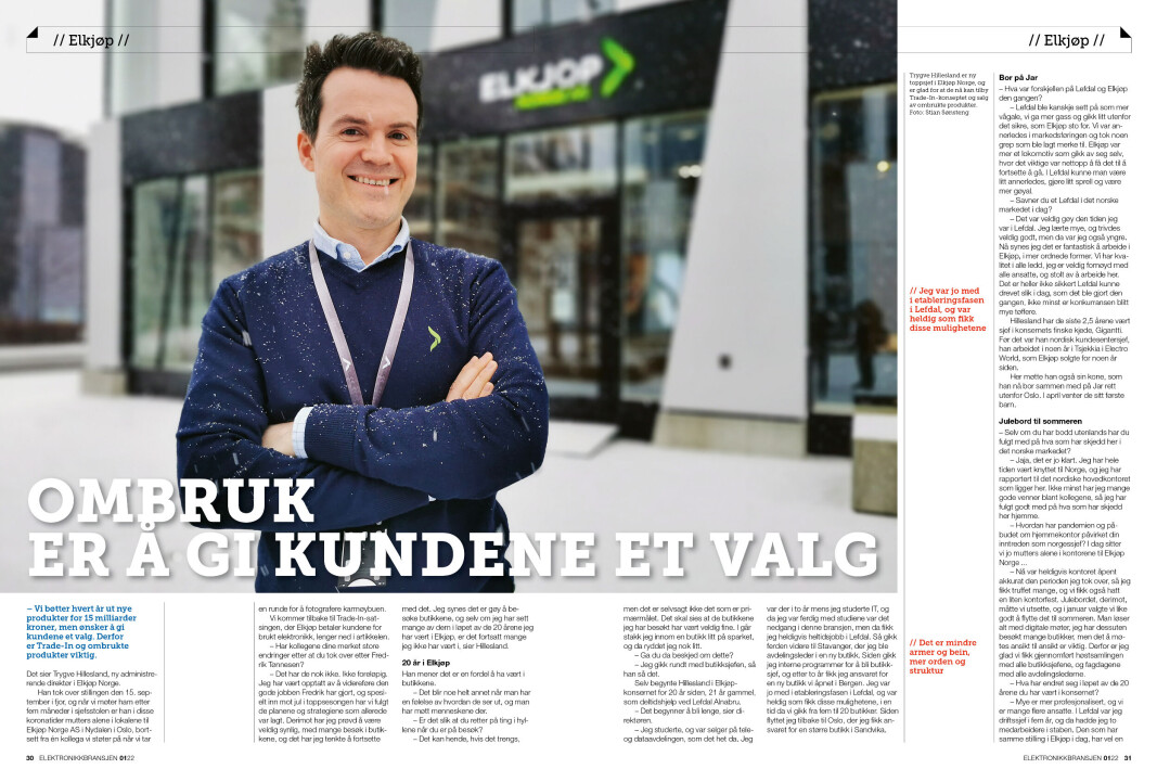 Artikkelen er tidligere publisert i papirutgaven av fagbladet Elektronikkbransjen nr. 1/2022, som ble distribuert 22. februar. <a target="_blank" href="https://www.mypaper.se/html5/customer/248/13445/?page=30" aria-label="">Her kan du lese artikkelen</a> og bla gjennom digitalutgaven av bladet. Du kan lese alle utgaver av bladet digitalt, fra og med nr. 1/1937, på <a target="_blank" href="https://www.elektronikkbransjen.no/historiskarkiv" aria-label="">elektronikkbransjen.no/historiskarkiv</a>. Artikkelen er tidligere publisert i papirutgaven av fagbladet Elektronikkbransjen nr. 1/2022, som ble distribuert 22. februar. <a target="_blank" href="https://www.mypaper.se/html5/customer/248/13445/?page=30" aria-label="">Her kan du lese artikkelen</a> og bla gjennom digitalutgaven av bladet. Du kan lese alle utgaver av bladet digitalt, fra og med nr. 1/1937, på <a target="_blank" href="https://www.elektronikkbransjen.no/historiskarkiv" aria-label="">elektronikkbransjen.no/historiskarkiv</a>.