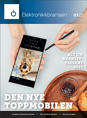 Samsung Galaxy S22 Ultra pryder forsiden på fagbladet Elektronikkbransjen nr. 1/2022. <a target="_blank" href="https://www.elektronikkbransjen.no/blad-fra-1937" aria-label="">Les alle bladene digitalt her</a> Samsung Galaxy S22 Ultra pryder forsiden på fagbladet Elektronikkbransjen nr. 1/2022. <a target="_blank" href="https://www.elektronikkbransjen.no/blad-fra-1937" aria-label="">Les alle bladene digitalt her</a>