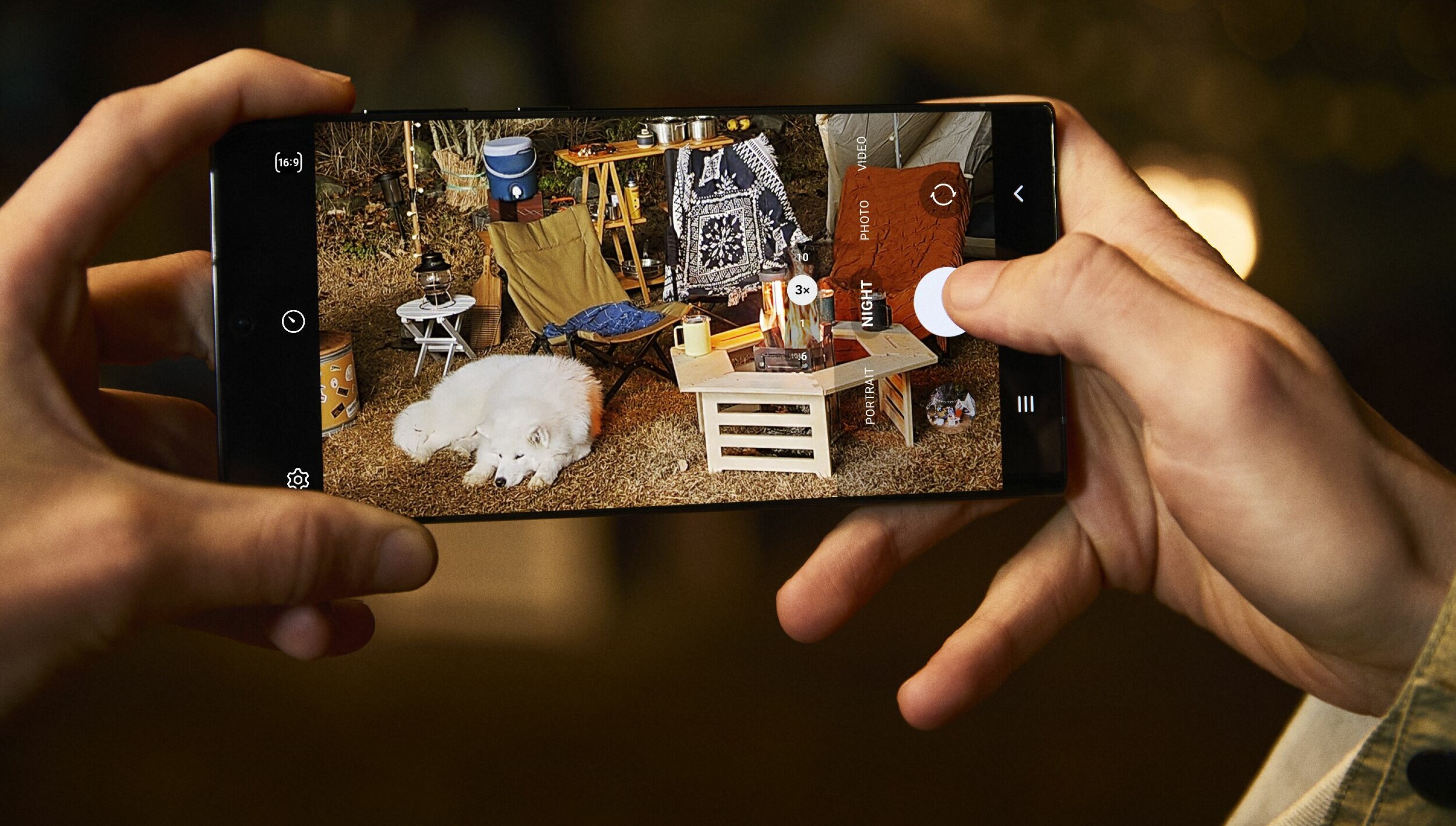 «Nighography» kaller Samsung nattmodusen i kameradelen på Galaxy S22 Ultra. Foto: Samsung
