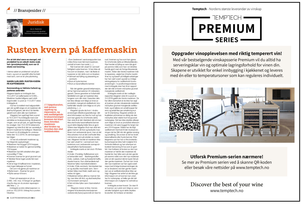 Artikkelen er tidligere publisert i papirutgaven av fagbladet Elektronikkbransjen nr. 2/2022, som ble distribuert 19. april. <a target="_blank" href="https://www.mypaper.se/html5/customer/248/13488/?page=44" aria-label="">Her kan du lese artikkelen</a> og bla gjennom digitalutgaven av bladet. Du kan lese alle utgaver av bladet digitalt, fra og med nr. 1/1937, på <a target="_blank" href="https://www.elektronikkbransjen.no/historiskarkiv" aria-label="">elektronikkbransjen.no/historiskarkiv</a>. Artikkelen er tidligere publisert i papirutgaven av fagbladet Elektronikkbransjen nr. 2/2022, som ble distribuert 19. april. <a target="_blank" href="https://www.mypaper.se/html5/customer/248/13488/?page=44" aria-label="">Her kan du lese artikkelen</a> og bla gjennom digitalutgaven av bladet. Du kan lese alle utgaver av bladet digitalt, fra og med nr. 1/1937, på <a target="_blank" href="https://www.elektronikkbransjen.no/historiskarkiv" aria-label="">elektronikkbransjen.no/historiskarkiv</a>.