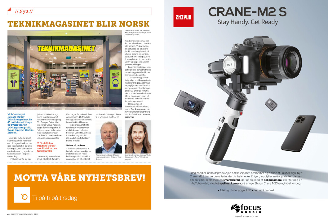 Artikkelen er tidligere publisert i papirutgaven av fagbladet Elektronikkbransjen nr. 2/2022, som ble distribuert 19. april. <a target="_blank" href="https://www.mypaper.se/html5/customer/248/13488/?page=64" aria-label="">Her kan du lese artikkelen</a> og bla gjennom digitalutgaven av bladet. Du kan lese alle utgaver av bladet digitalt, fra og med nr. 1/1937, på <a target="_blank" href="https://www.elektronikkbransjen.no/historiskarkiv" aria-label="">elektronikkbransjen.no/historiskarkiv</a>. Artikkelen er tidligere publisert i papirutgaven av fagbladet Elektronikkbransjen nr. 2/2022, som ble distribuert 19. april. <a target="_blank" href="https://www.mypaper.se/html5/customer/248/13488/?page=64" aria-label="">Her kan du lese artikkelen</a> og bla gjennom digitalutgaven av bladet. Du kan lese alle utgaver av bladet digitalt, fra og med nr. 1/1937, på <a target="_blank" href="https://www.elektronikkbransjen.no/historiskarkiv" aria-label="">elektronikkbransjen.no/historiskarkiv</a>.