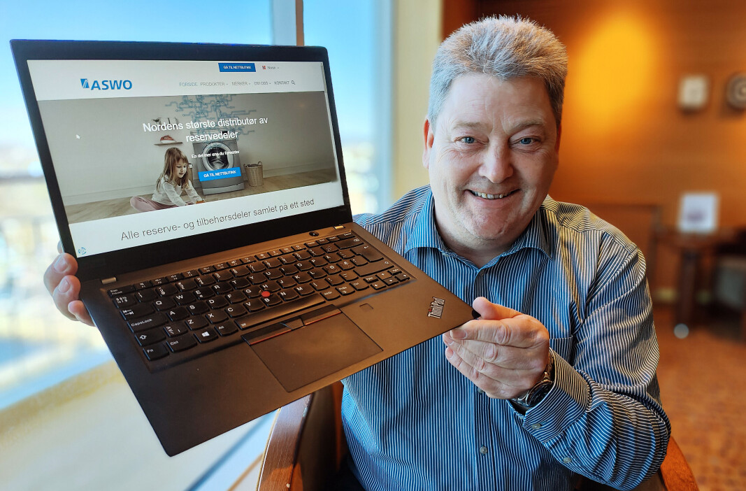 Sten Schroll, nordisk marketing- og salgssjef i Aswo, sier de er Nordens største leverandør av reservedeler. Foto: Stian Sønsteng Sten Schroll, nordisk marketing- og salgssjef i Aswo, sier de er Nordens største leverandør av reservedeler. Foto: Stian Sønsteng