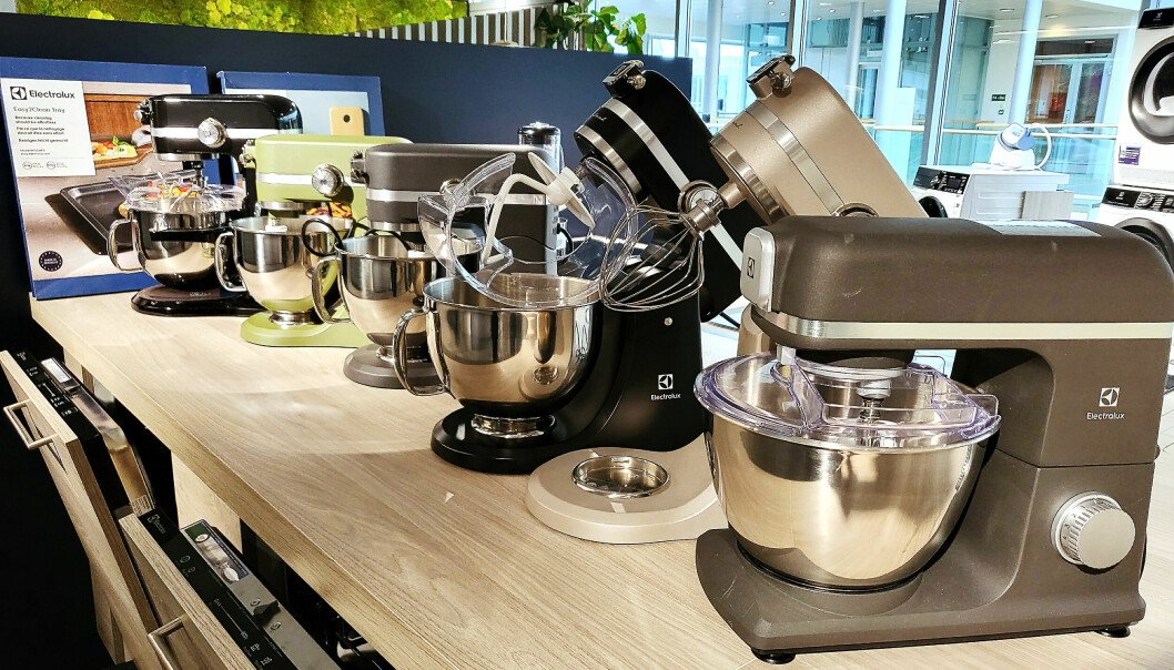 På Electrolux’ nye showroom står flere av Electrolux’ produkter utstilt, også kjøkkenmaskinene. Foto: Marte Ottemo