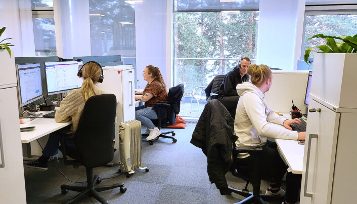 Gjengen på kundeservice og administrasjon er nå flyttet inn i samme lokaler som resten av Electrolux. Foto: Marte Ottemo Gjengen på kundeservice og administrasjon er nå flyttet inn i samme lokaler som resten av Electrolux. Foto: Marte Ottemo