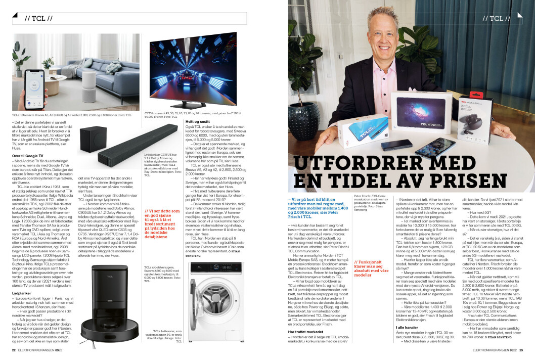 Artikkelen er tidligere publisert i papirutgaven av fagbladet Elektronikkbransjen nr. 3/2022, som ble distribuert 21. juni. <a target="_blank" href="https://www.mypaper.se/html5/customer/248/13547/?page=22" aria-label="">Her kan du lese artikkelen</a> og bla gjennom digitalutgaven av bladet. Du kan lese alle utgaver av bladet digitalt, fra og med nr. 1/1937, på <a target="_blank" href="https://www.elektronikkbransjen.no/historiskarkiv" aria-label="">elektronikkbransjen.no/historiskarkiv</a>. Artikkelen er tidligere publisert i papirutgaven av fagbladet Elektronikkbransjen nr. 3/2022, som ble distribuert 21. juni. <a target="_blank" href="https://www.mypaper.se/html5/customer/248/13547/?page=22" aria-label="">Her kan du lese artikkelen</a> og bla gjennom digitalutgaven av bladet. Du kan lese alle utgaver av bladet digitalt, fra og med nr. 1/1937, på <a target="_blank" href="https://www.elektronikkbransjen.no/historiskarkiv" aria-label="">elektronikkbransjen.no/historiskarkiv</a>.