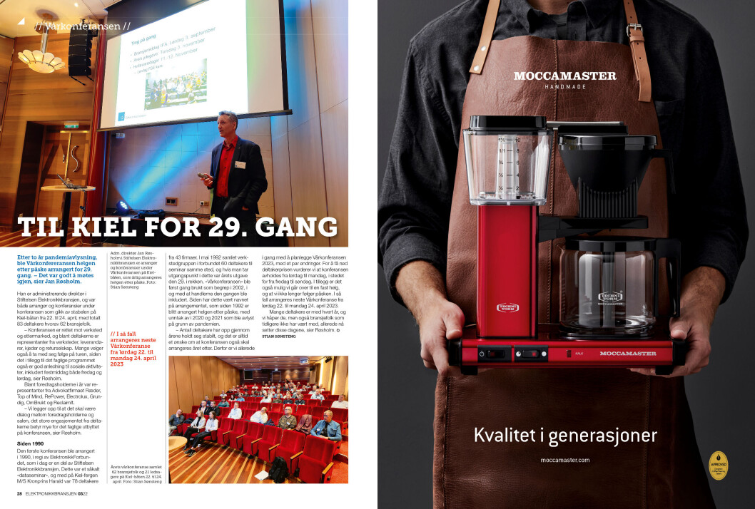 Artikkelen er tidligere publisert i papirutgaven av fagbladet Elektronikkbransjen nr. 3/2022, som ble distribuert 21. juni. <a target="_blank" href="https://www.mypaper.se/html5/customer/248/13547/?page=28" aria-label="">Her kan du lese artikkelen</a> og bla gjennom digitalutgaven av bladet. Du kan lese alle utgaver av bladet digitalt, fra og med nr. 1/1937, på <a target="_blank" href="https://www.elektronikkbransjen.no/historiskarkiv" aria-label="">elektronikkbransjen.no/historiskarkiv</a>. Artikkelen er tidligere publisert i papirutgaven av fagbladet Elektronikkbransjen nr. 3/2022, som ble distribuert 21. juni. <a target="_blank" href="https://www.mypaper.se/html5/customer/248/13547/?page=28" aria-label="">Her kan du lese artikkelen</a> og bla gjennom digitalutgaven av bladet. Du kan lese alle utgaver av bladet digitalt, fra og med nr. 1/1937, på <a target="_blank" href="https://www.elektronikkbransjen.no/historiskarkiv" aria-label="">elektronikkbransjen.no/historiskarkiv</a>.