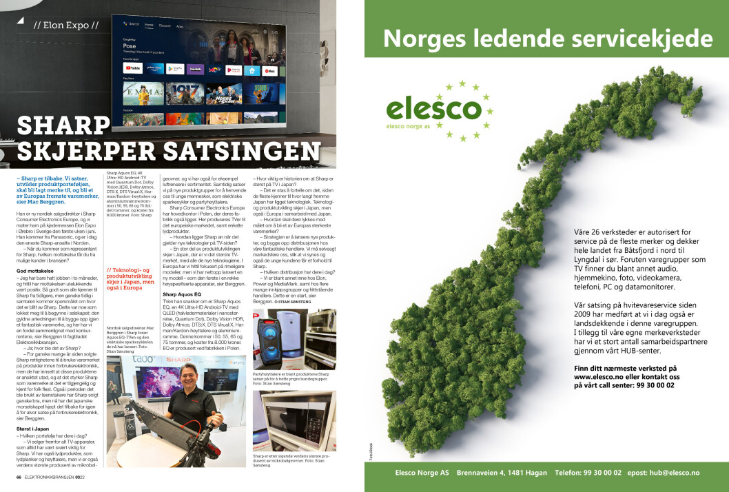 Artikkelen er tidligere publisert i papirutgaven av fagbladet Elektronikkbransjen nr. 3/2022, som ble distribuert 21. juni. <a target="_blank" href="https://www.mypaper.se/html5/customer/248/13547/?page=66" aria-label="">Her kan du lese artikkelen</a> og bla gjennom digitalutgaven av bladet. Du kan lese alle utgaver av bladet digitalt, fra og med nr. 1/1937, på <a target="_blank" href="https://www.elektronikkbransjen.no/historiskarkiv" aria-label="">elektronikkbransjen.no/historiskarkiv</a>. Artikkelen er tidligere publisert i papirutgaven av fagbladet Elektronikkbransjen nr. 3/2022, som ble distribuert 21. juni. <a target="_blank" href="https://www.mypaper.se/html5/customer/248/13547/?page=66" aria-label="">Her kan du lese artikkelen</a> og bla gjennom digitalutgaven av bladet. Du kan lese alle utgaver av bladet digitalt, fra og med nr. 1/1937, på <a target="_blank" href="https://www.elektronikkbransjen.no/historiskarkiv" aria-label="">elektronikkbransjen.no/historiskarkiv</a>.