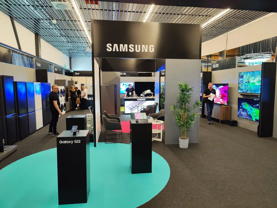 Fra Samsungs egne utsstillingslokale på Elon Expo. Foto: Stian Sønsteng Fra Samsungs egne utsstillingslokale på Elon Expo. Foto: Stian Sønsteng