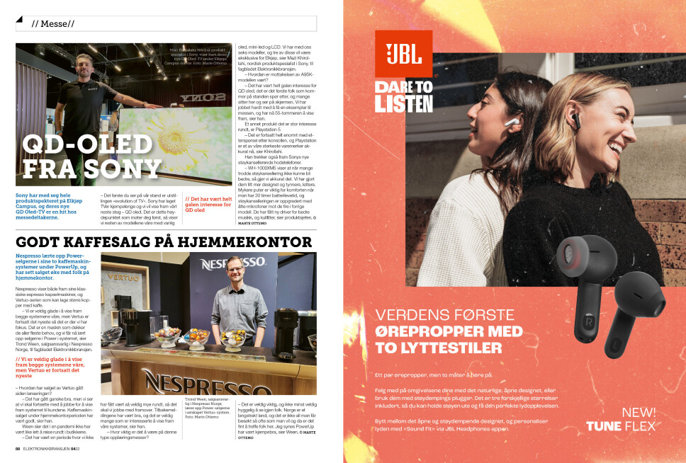 Artikkelen er tidligere publisert i papirutgaven av fagbladet Elektronikkbransjen nr. 4/2022, som ble distribuert 30. august. Her kan du lese artikkelen og bla gjennom digitalutgaven av bladet. Du kan lese alle utgaver av bladet digitalt, fra og med nr. 1/1937, på elektronikkbransjen.no/historiskarkiv. Artikkelen er tidligere publisert i papirutgaven av fagbladet Elektronikkbransjen nr. 4/2022, som ble distribuert 30. august. Her kan du lese artikkelen og bla gjennom digitalutgaven av bladet. Du kan lese alle utgaver av bladet digitalt, fra og med nr. 1/1937, på elektronikkbransjen.no/historiskarkiv.
