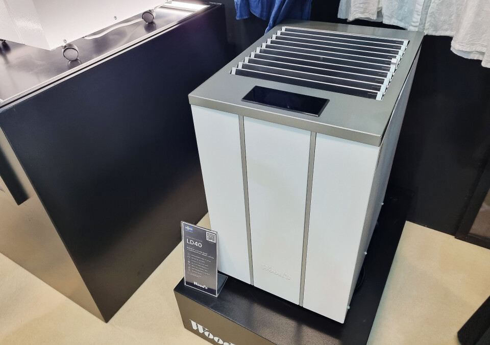 Avfukteren LD40 bruker ifølge Woods 55 prosent mindre energi enn en tørketrommel. Fot: Jan Røsholm