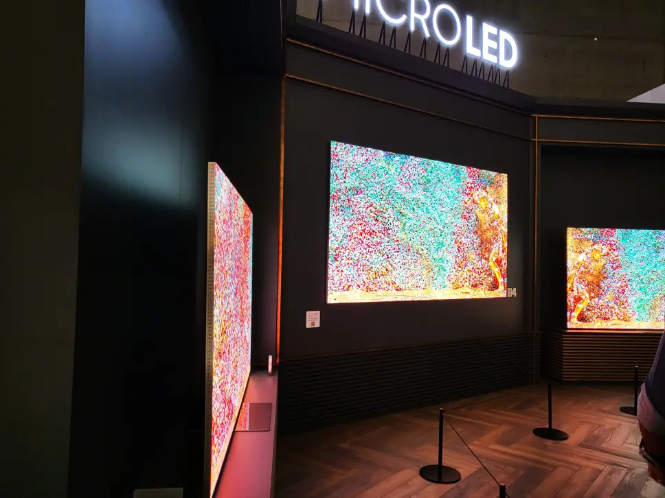 Samsung viste på IFA også mikro-LED-skjermer i ulike størrelser. Foto: Marte Ottemo Samsung viste på IFA også mikro-LED-skjermer i ulike størrelser. Foto: Marte Ottemo