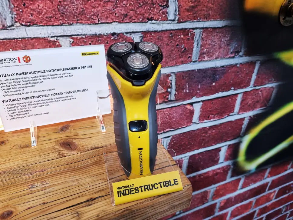 Den gule barbermaskinserien er tilpasset litt tøffere bruk. Foto: Jan Røsholm Den gule barbermaskinserien er tilpasset litt tøffere bruk. Foto: Jan Røsholm
