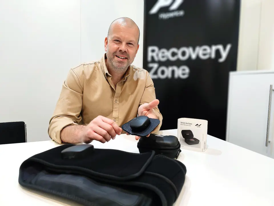 Olle Papec-Friis i Response Nordic med Hyperice Venom 2 (foran) og Venom Go. Foto: Stian Sønsteng Olle Papec-Friis i Response Nordic med Hyperice Venom 2 (foran) og Venom Go. Foto: Stian Sønsteng