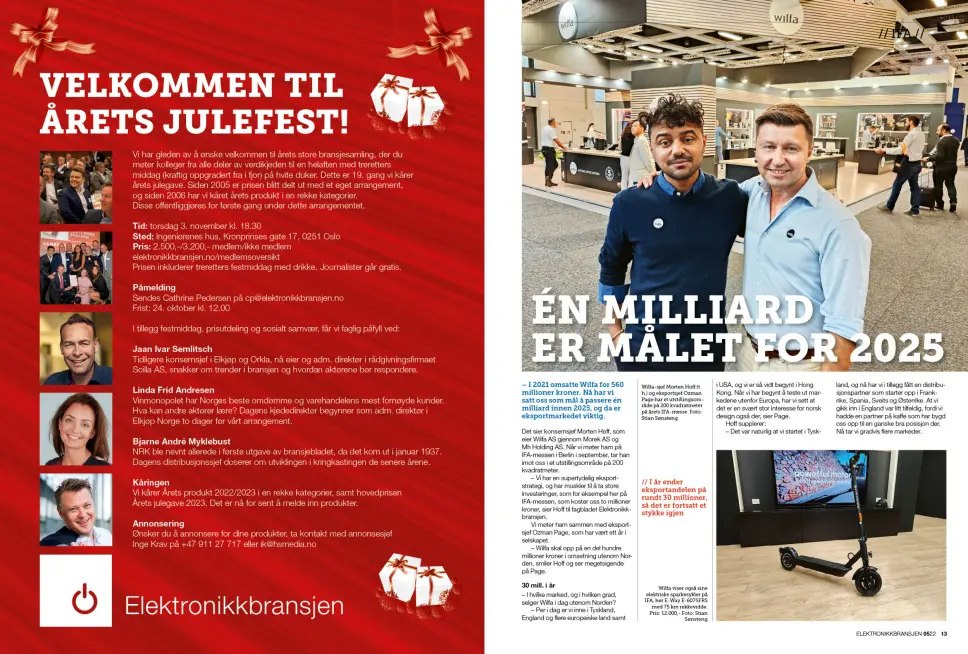 Artikkelen er tidligere publisert i papirutgaven av fagbladet Elektronikkbransjen nr. 5/2022, som ble distribuert 12. oktober. Her kan du lese artikkelen og bla gjennom digitalutgaven av bladet. Du kan lese alle utgaver av bladet digitalt, fra og med nr. 1/1937, på elektronikkbransjen.no/historiskarkiv. Artikkelen er tidligere publisert i papirutgaven av fagbladet Elektronikkbransjen nr. 5/2022, som ble distribuert 12. oktober. Her kan du lese artikkelen og bla gjennom digitalutgaven av bladet. Du kan lese alle utgaver av bladet digitalt, fra og med nr. 1/1937, på elektronikkbransjen.no/historiskarkiv.