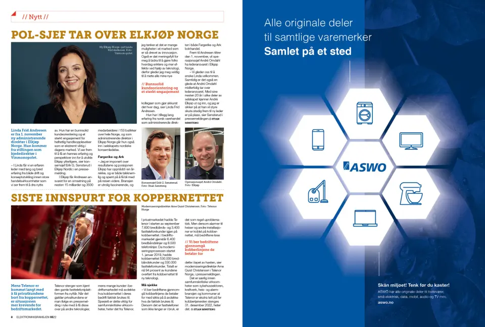 Artikkelen er tidligere publisert i papirutgaven av fagbladet Elektronikkbransjen nr. 5/2022, som ble distribuert 12. oktober. Her kan du lese artikkelen og bla gjennom digitalutgaven av bladet. Du kan lese alle utgaver av bladet digitalt, fra og med nr. 1/1937, på elektronikkbransjen.no/historiskarkiv. Artikkelen er tidligere publisert i papirutgaven av fagbladet Elektronikkbransjen nr. 5/2022, som ble distribuert 12. oktober. Her kan du lese artikkelen og bla gjennom digitalutgaven av bladet. Du kan lese alle utgaver av bladet digitalt, fra og med nr. 1/1937, på elektronikkbransjen.no/historiskarkiv.