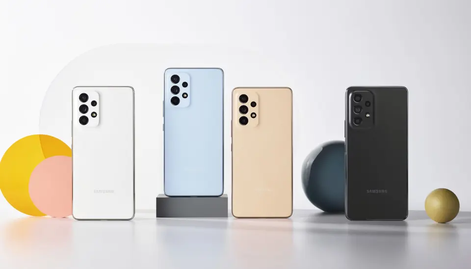 Samsung Galaxy A53 er kåret til «Årets budsjettmobil 2022/2023». Foto: Samsung Samsung Galaxy A53 er kåret til «Årets budsjettmobil 2022/2023». Foto: Samsung