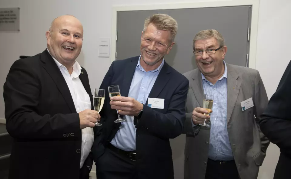 Richard Hauffen (Yamaha, f. v.), Roger Berg og Alf Einar Nygård (begge Target). Foto: Tore Skaar